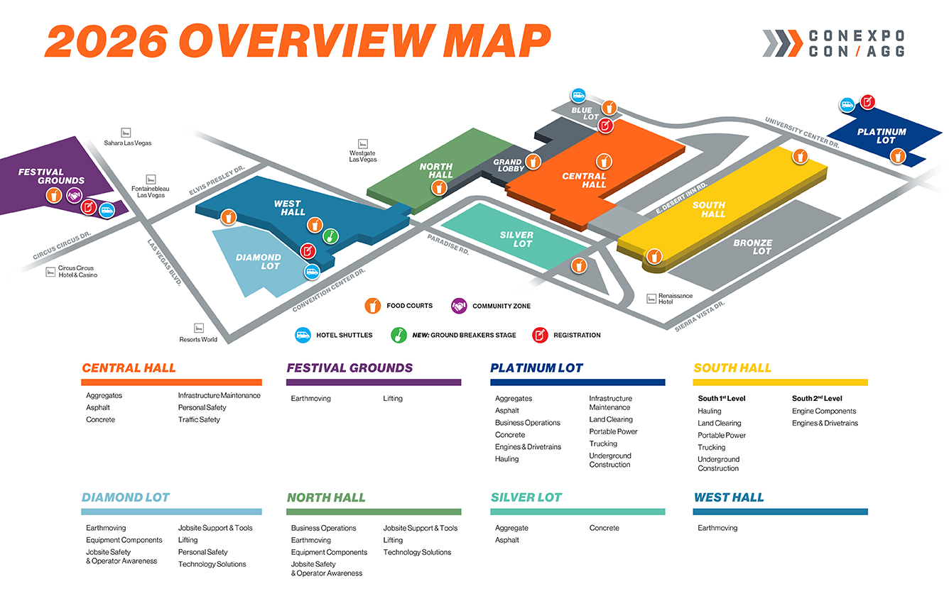 Exhibitor Floor Plan CONEXPO CON AGG CECA26 Map 